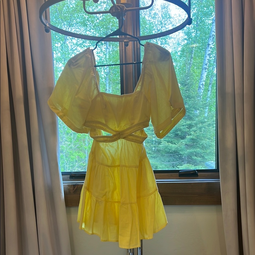 Free People Yellow Mini Dress